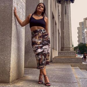 Aritzia Multicolor Midi Skirt